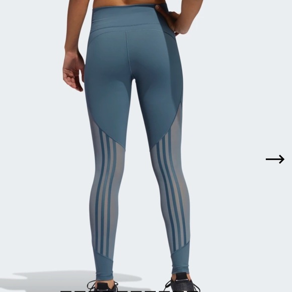 Adidas BELIEVE THIS 2.0 3-STRIPES MESH LONG TIGHTS - Picture 3 of 10